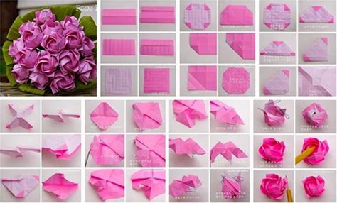 Rose Origami Instructions Art And Craft Kids