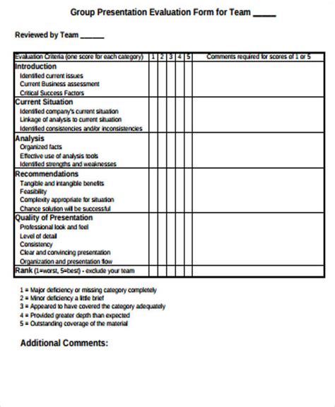 Sample Oral Presentation Evaluation Forms 7 Free Documents In Word Pdf