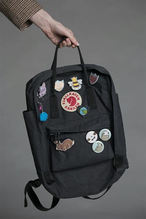 Black Backpack Pins Backpack Ideas Diy Kanken