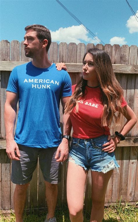 American Hunk Usa Babe July 4th Matching Tees Couples 4th Etsy
