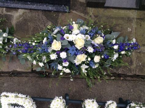 Funeral Flowers Blue And White Funeral Flowers Funeral