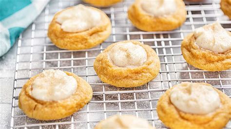 Pumpkin Cheesecake Thumbprint Cookies A Fun Festive Fall Cookie