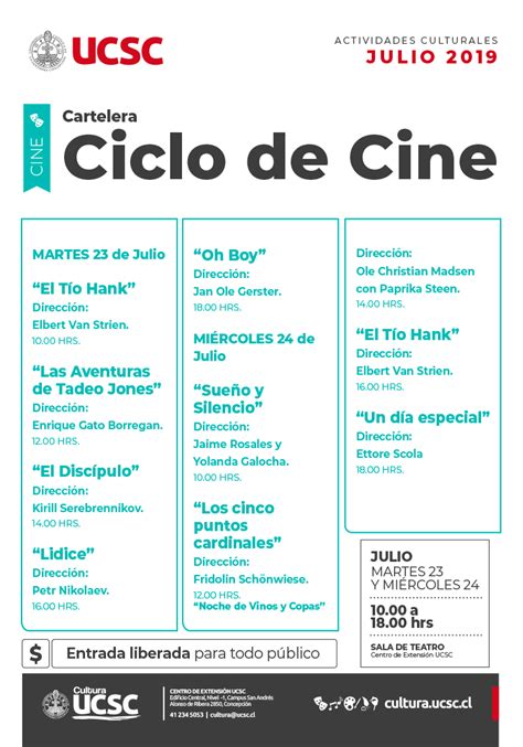 Ciclo De Cine Cultura Ucsc