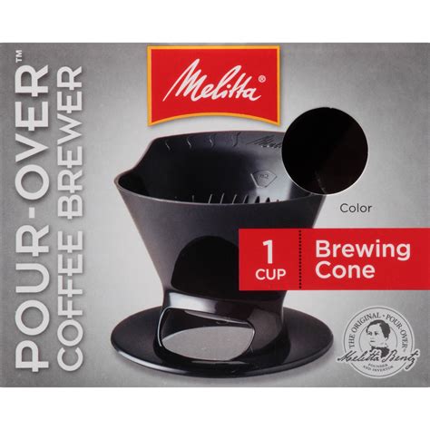 Melitta 1 Cup Pour Over Coffee Brew Cone Black Official — Melitta Usa