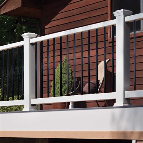 We carry a large selection of vinyl, pvc. Select Classic White Rail Kit with Round Black Balusters ...