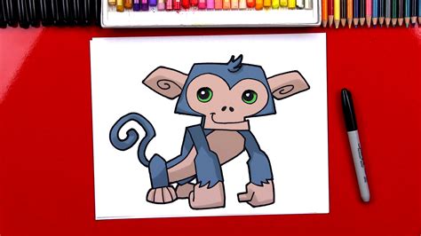 Now let's work with the strips of our tiger. How To Draw Animal Jam Monkey - Art For Kids Hub