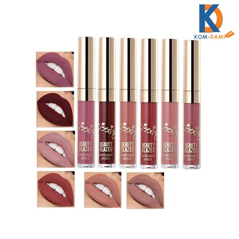 Beauty Glazed 6pcs Matte Lipstick Set Liquid Lip Gloss Not Fade Long