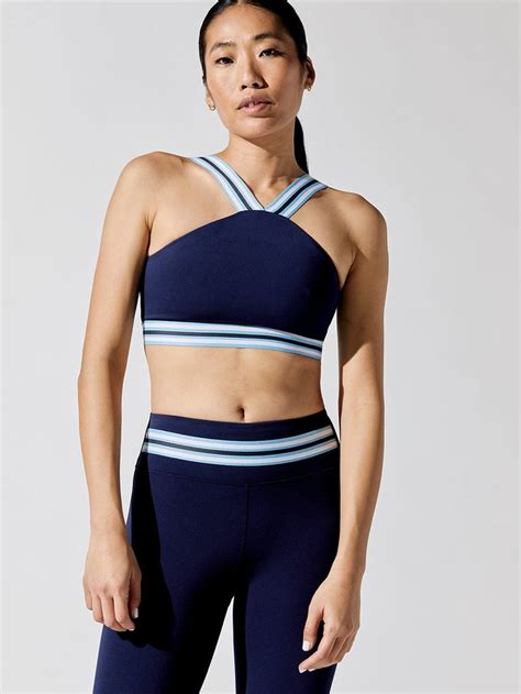 Champs Halter Sports Bra Admiral Navy Halter Sports Bra Sports Bra Low Impact Sports Bra