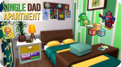 Sims 4 Parenthood Speed Build Single Dad Apartment 👨‍👧‍👦 Youtube