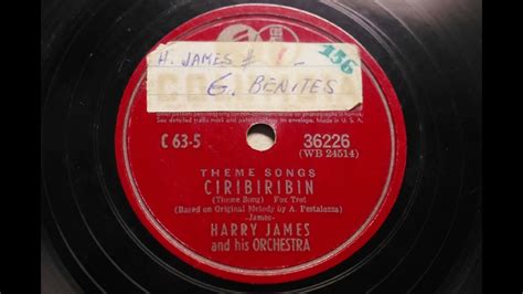 harry james and his orchestra { ciribiribin } 1939 youtube