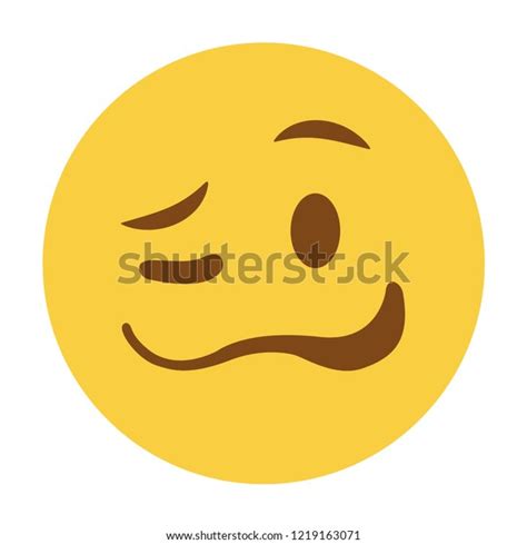Woozy Drunk Funny Emoji Face Vector Stock Vector Royalty Free