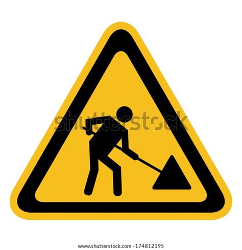 Under Construction Road Sign Stock Vector Royalty Free 174812195