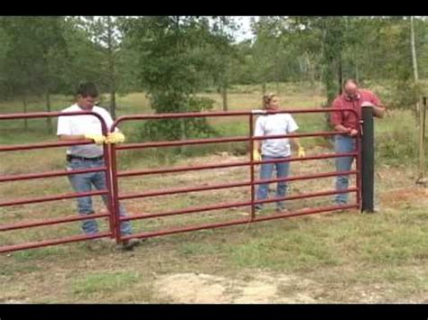 With a metal fence, the gate itself is either welded or bolted together and usually does a good job defying the force of gravity. How to Hang a Gate - YouTube