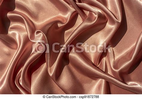 Abstract Luxury Beige Silk Satin Fabric Texture Soft Blur Background