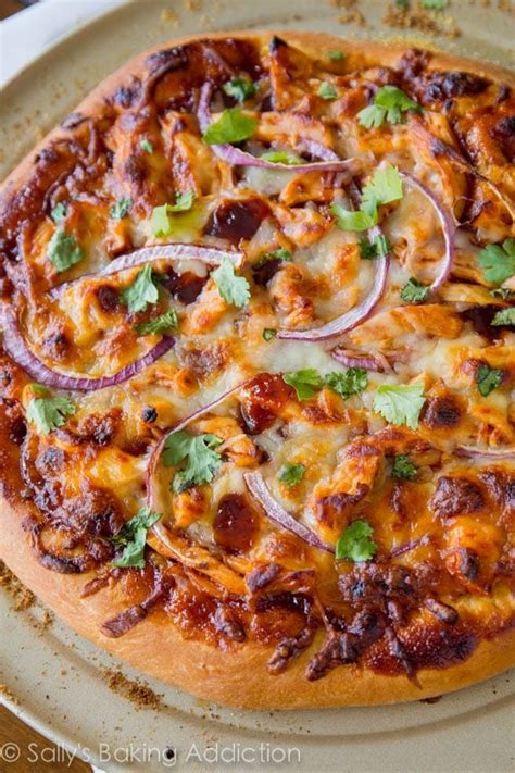 Homemade Bbq Chicken Pizza Sallys Baking Addiction