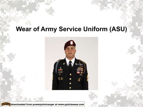 Wear Of Asu Powerpoint Ranger Pre Made Military Ppt Classes