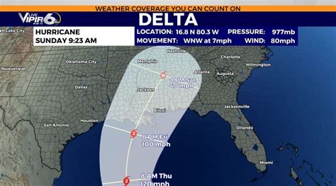Hurricane Delta On Path To Be A Major Storm Impacts On The Csra By