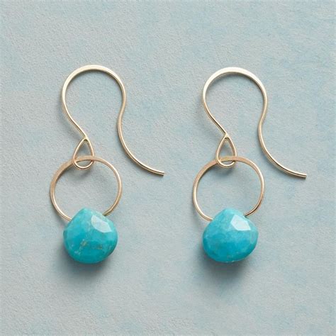 Sundancecatalog Turquoise Song Earrings By Melissa Joy Pear Shaped