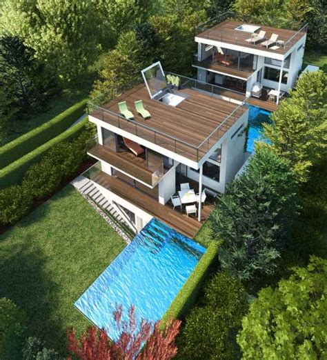Contemporary Three Level House Design By Di Johann Lettner Home