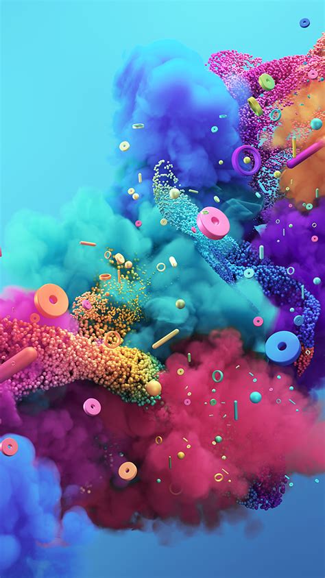 Apple Iphone Wallpaper Vz04 Digital Art Color Rainbow