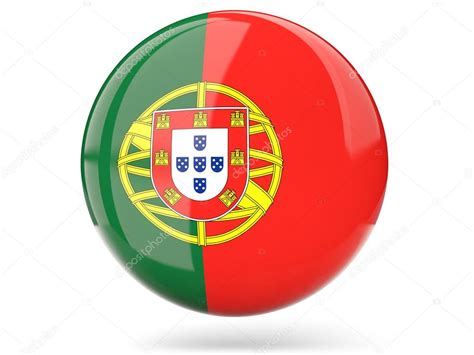 Round icon with flag of portugal — Stock Photo ...