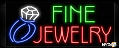 Fine Jewelry With Ring Logo Neon Sign