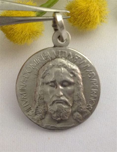 925 Sterling Silver Holy Face Of The Holy Shroud Of Turin Medal Igj