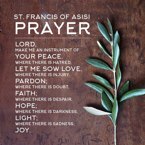 St Francis Of Asisi Prayer Quotes Saint Francis Prayer