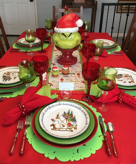 A Grinch On The Christmas Tablescape — Whispers Of The Heart