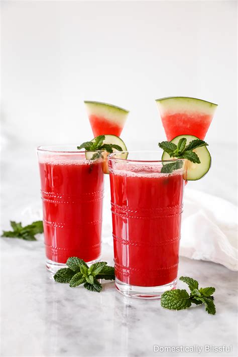 Refreshing Cucumber Watermelon Juice Domestically Blissful