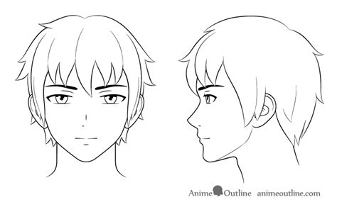 How To Draw Boy Anime Heads Step By Step For Beginners Anime Male