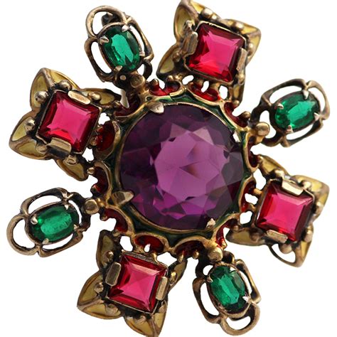 DeRosa Vibrant Flower Brooch, Sterling, Vermeil and Enamel | Vintage costume jewelry, Vibrant ...
