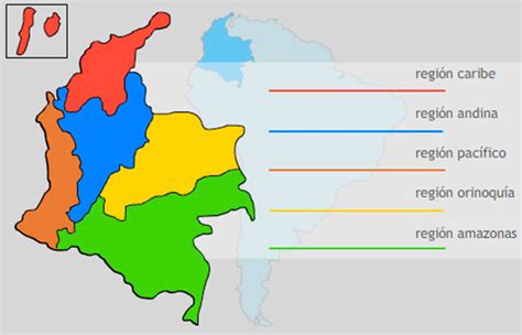 Mapa De Colombia Con Las Regiones Naturales Para Colorear Muchas