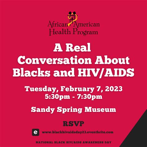 Join Aahp For National Hivaids Awareness Day On February 7 African