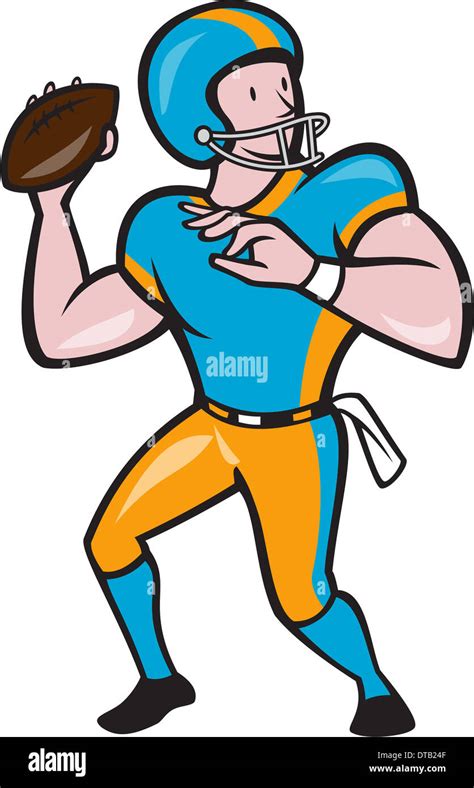 Illustration Of An American Football Gridiron Quarterback Player