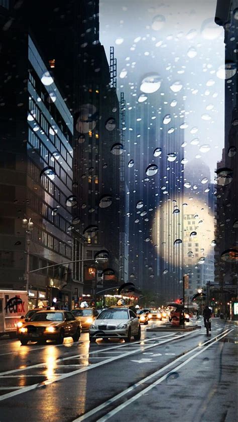 Stormy City New York Raining Storm Street Hd Phone Wallpaper Peakpx