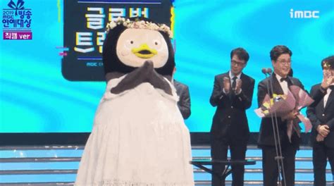 Superstar Penguin Pengsoo Poses With Zico Yoo Jae Suk And Jo Se Ho