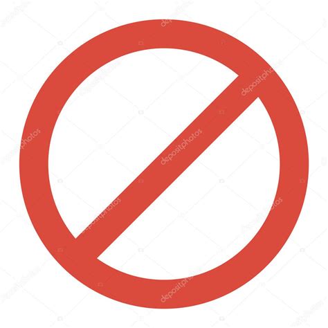 Prohibition Stop Sign Vector Illustration Warning Danger Symbol Prohibiting Sign Forbidden