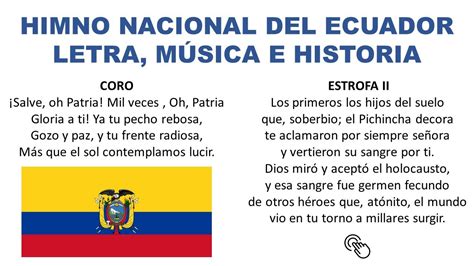 Himno Nacional Del Ecuador Youtube