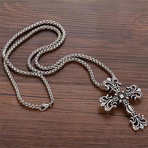 Wholesale Cross Stainless Steel Necklace Titanium Steels Vintage Retro