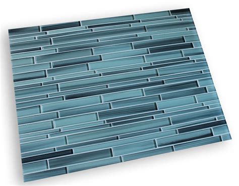 Surfz Up Hand Painted Linear Glass Mosaic Tiles Rocky Point Tile