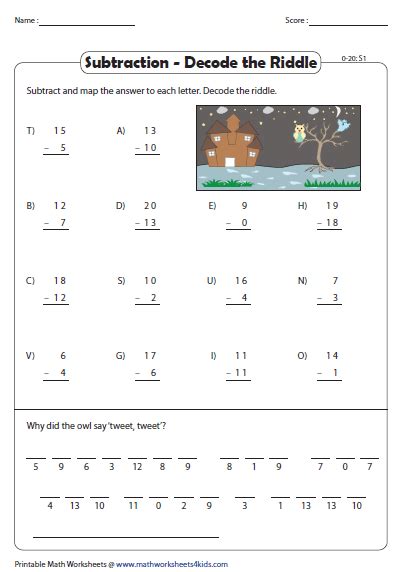 Math Riddle Worksheet Grade 2