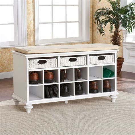 Home tools, gear & equipment gear & apparel footwear if shoes are taking over your entryway, it's time to do somethin. Entryway Shoe Storage Bench 3 Baskets Drawers White