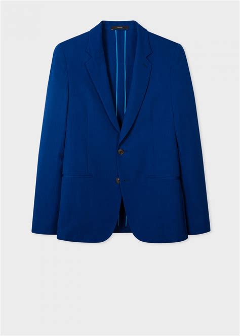 Paul Smith Tailored Fit Indigo Wool Twill Blazer Indigo Mens Blazers