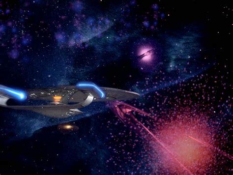 The Uss Enterprise Arrives In The Triangulum Galaxy M33 In Star Trek