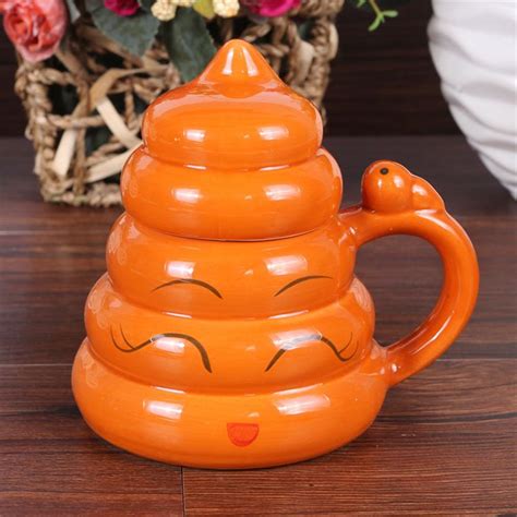 New Fashion Poo Cup Ceramic Cup Fack Strange Creative Personality Feces