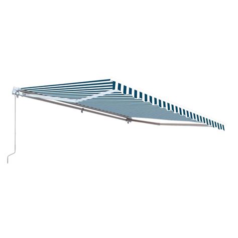 Aleko 16 Ft Motorized Retractable Awning 120 In Projection In Blue