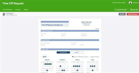 New Time Off Request And Approval Software