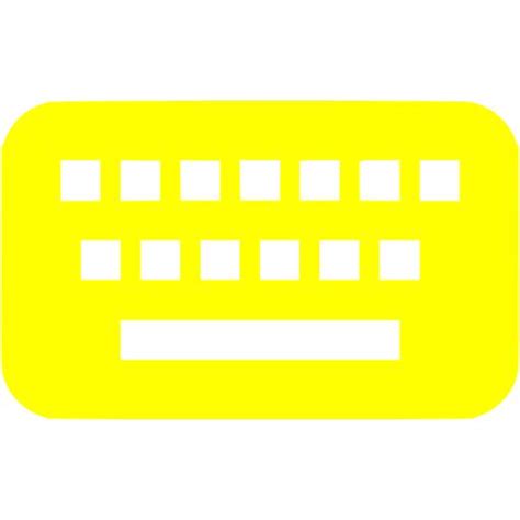 Yellow Keyboard 2 Icon Free Yellow Keyboard Icons