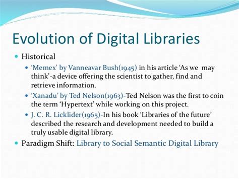Overview Of Digital Libraries